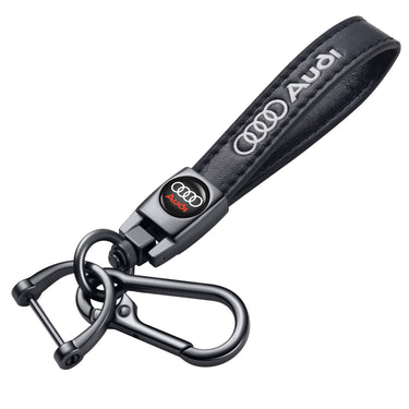 Genuine Leather Key Chain for Audi Keychain KeyRing